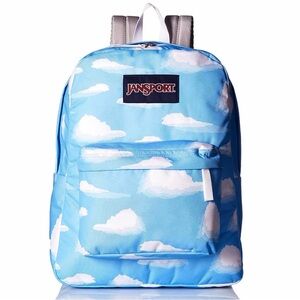 Jansport SuperBreak Partly Cloudy Clouds Blue & White Backpack